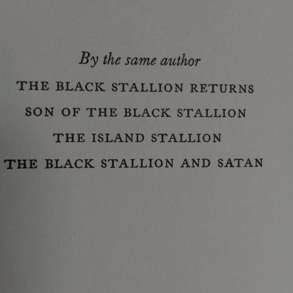 The Black Stallion by Walter Farley 1941 F-1 Random House N.Y. 12th printing - Picture 4 of 5